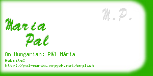 maria pal business card