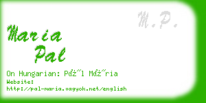 maria pal business card